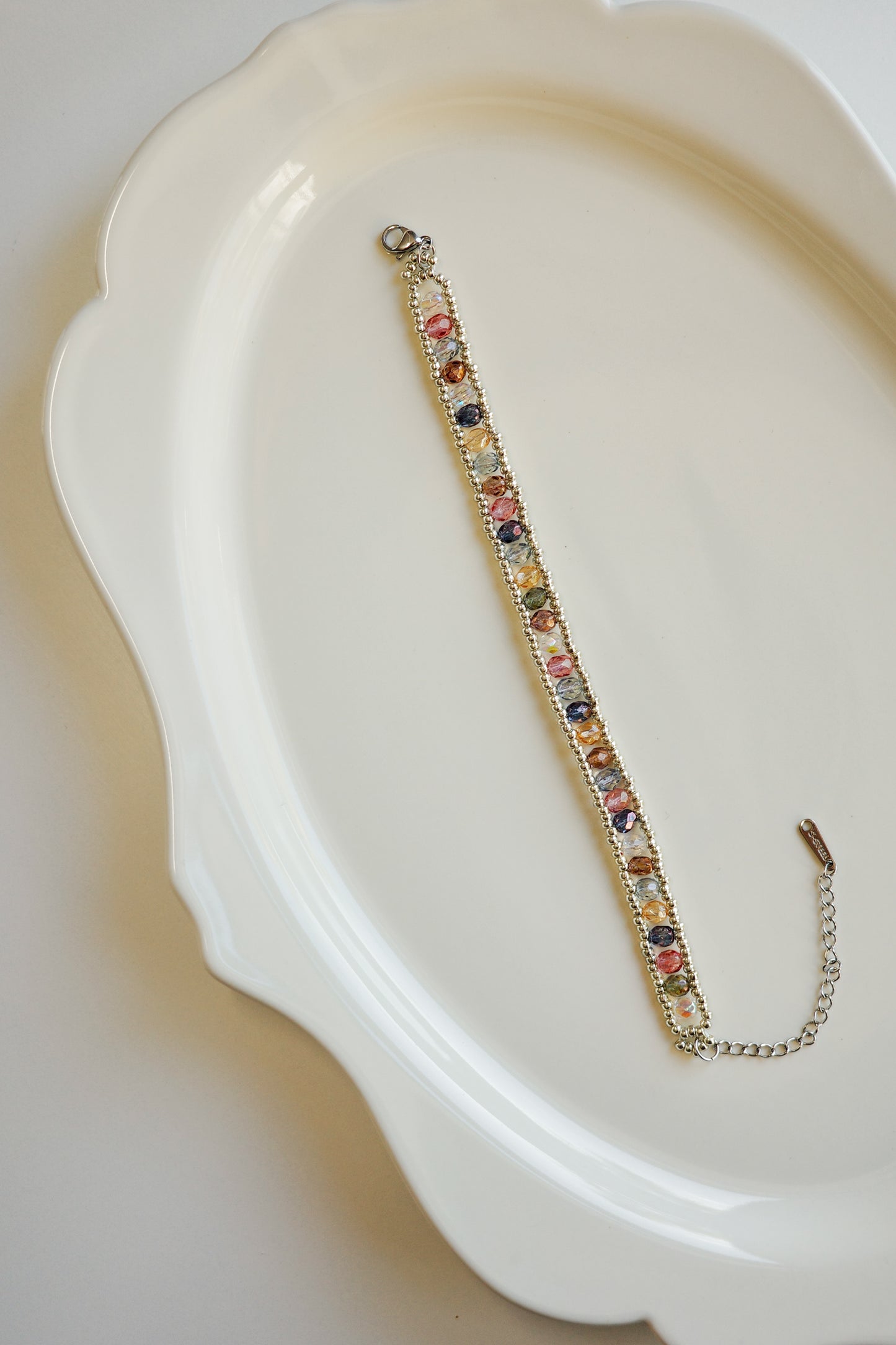 Multicolor Crystal Beaded Bracelet