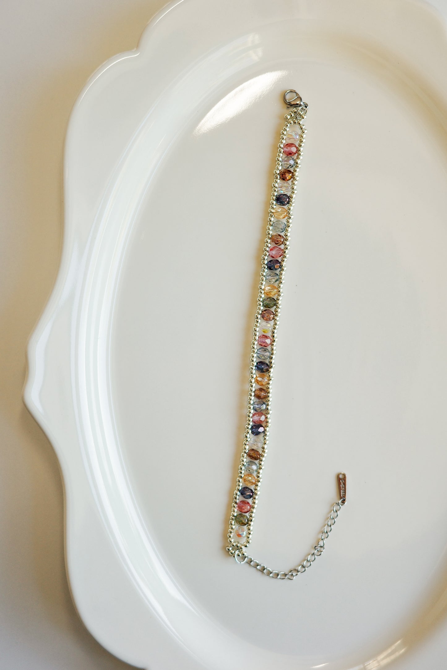 Multicolor Crystal Beaded Bracelet