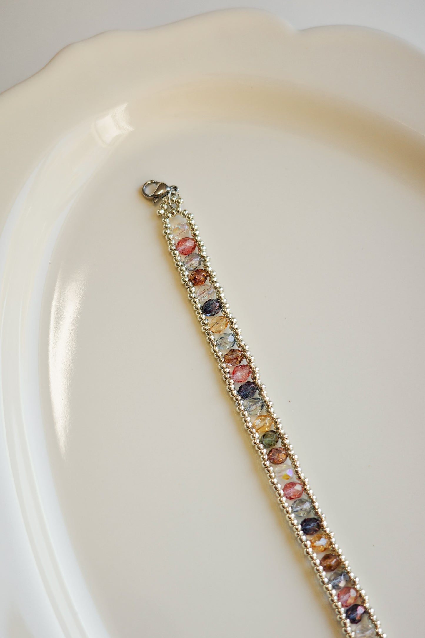 Multicolor Crystal Beaded Bracelet