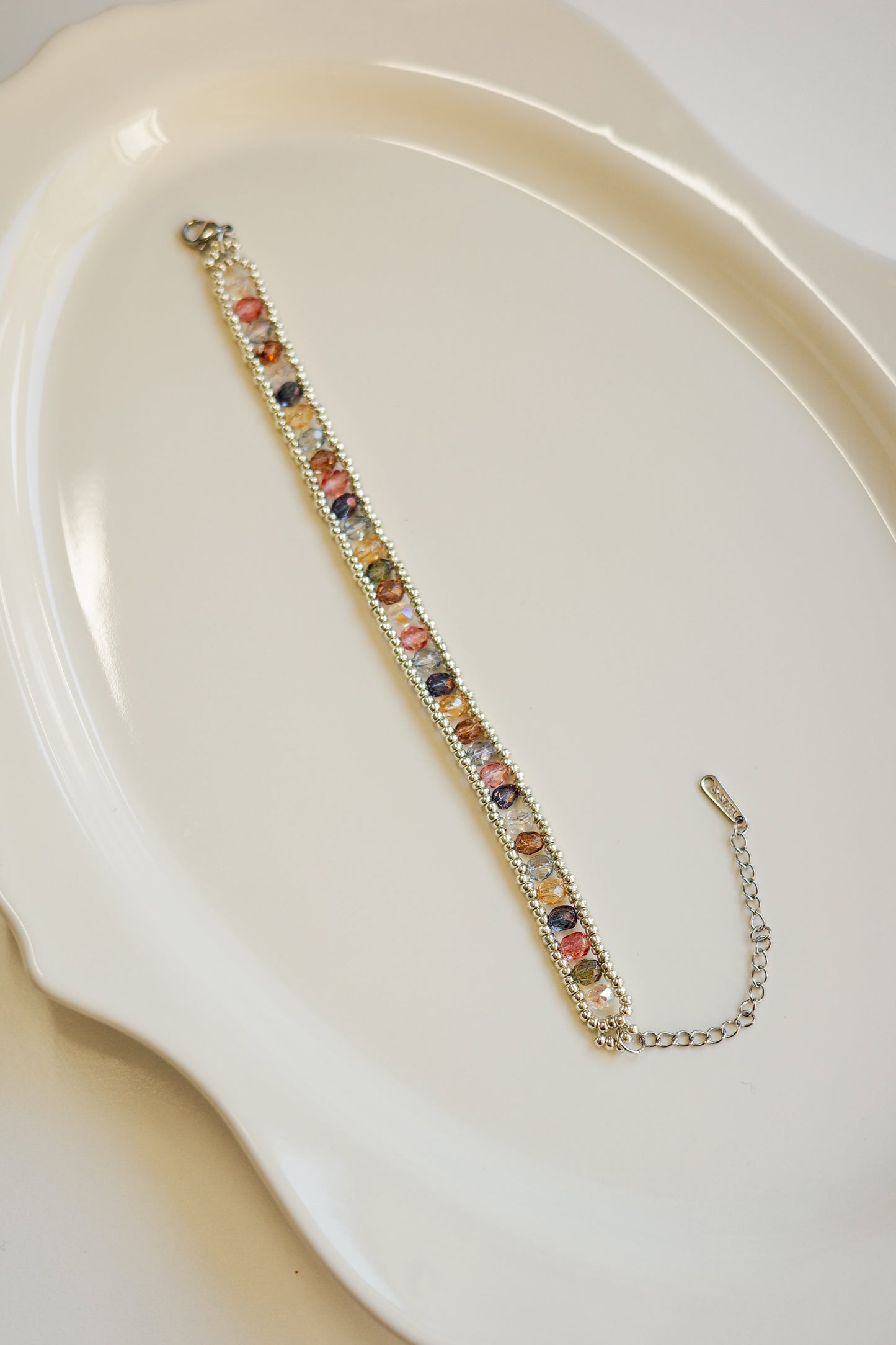 Multicolor Crystal Beaded Bracelet