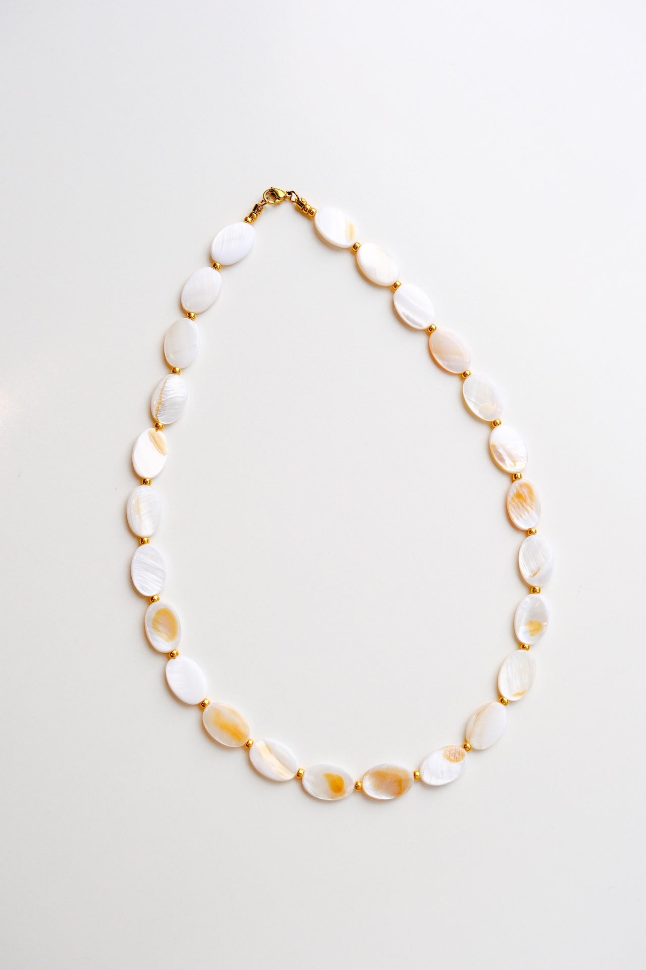 White Shell Beaded Necklace - Natural Stone Jewellery