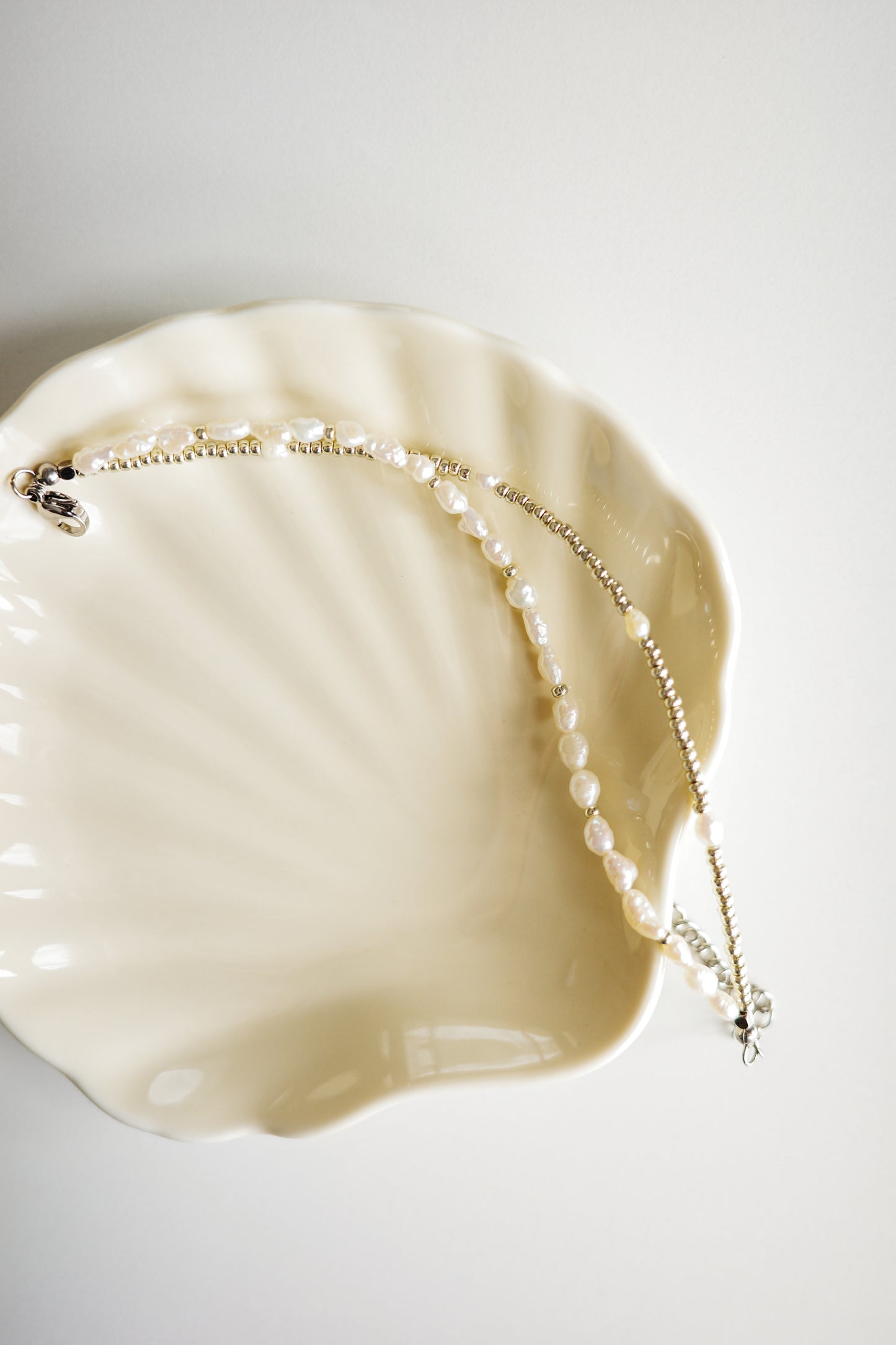 Double-strand freshwater pearl bracelet