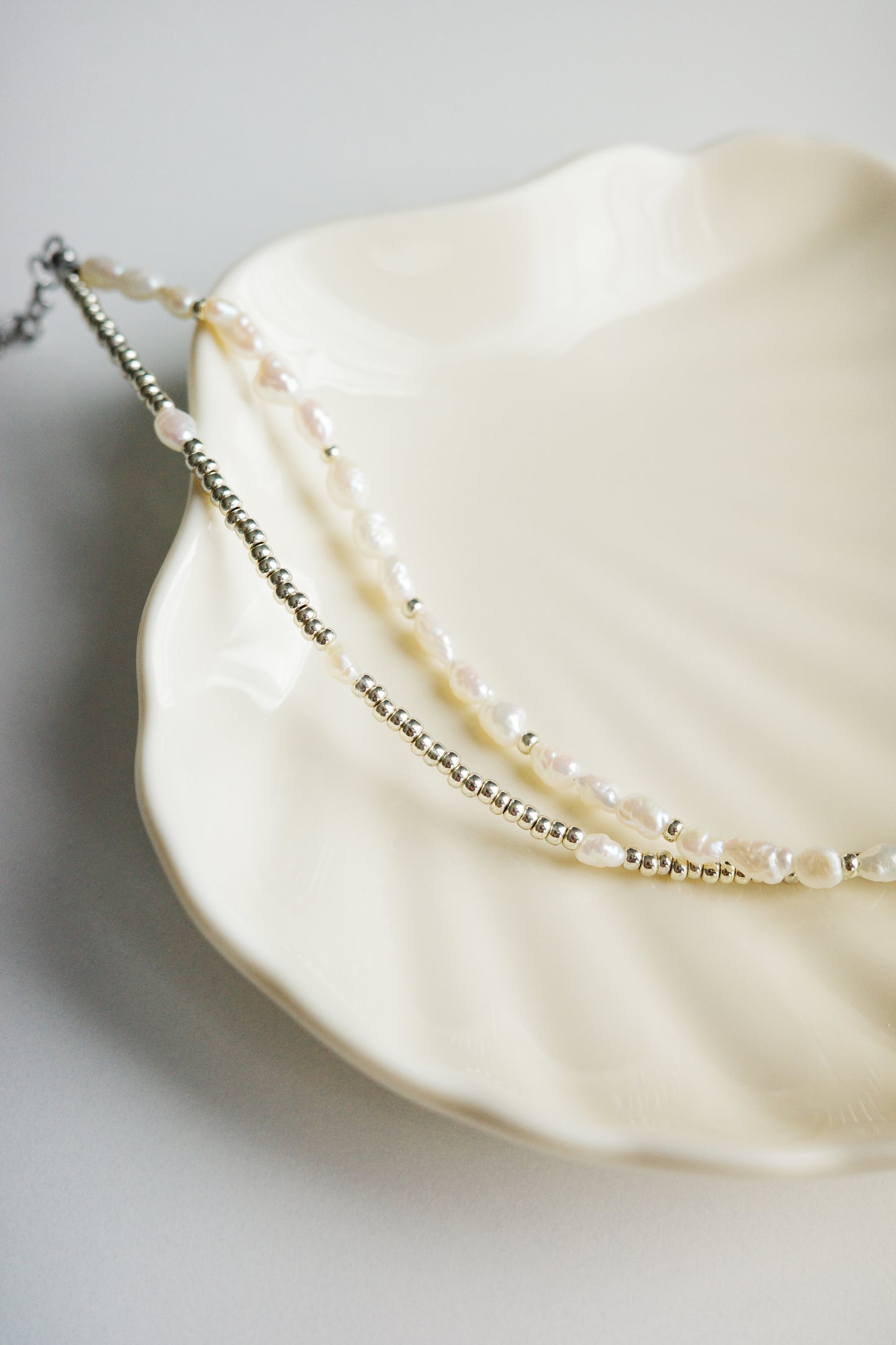 Double-strand freshwater pearl bracelet