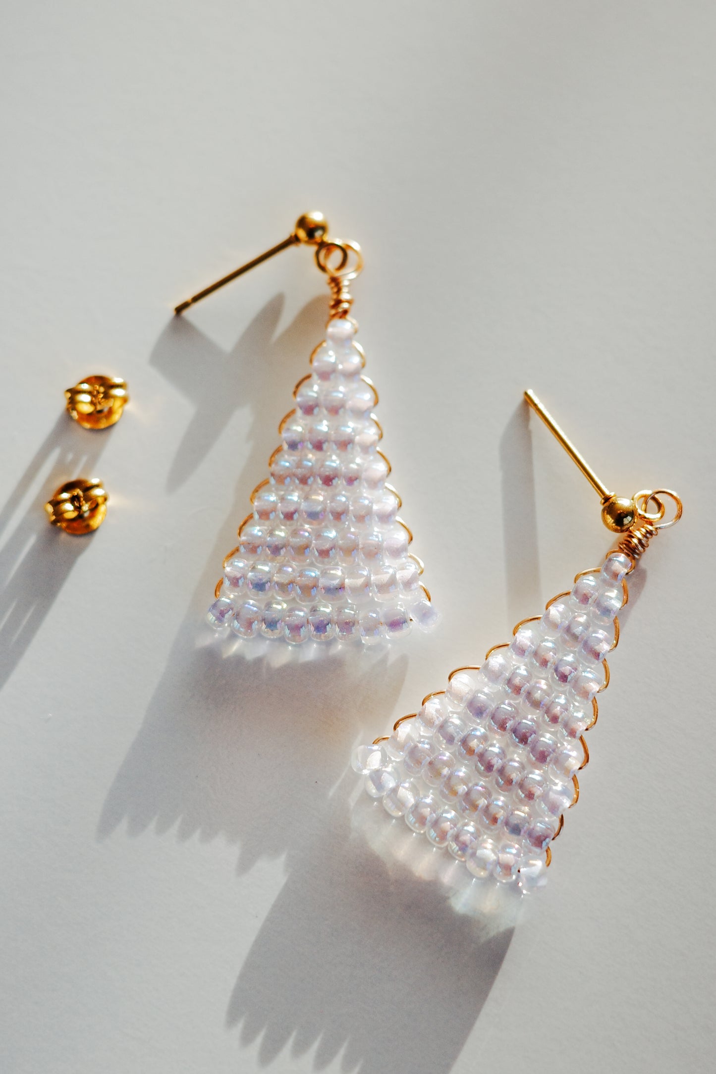 Pearl Glass Statement Earrings