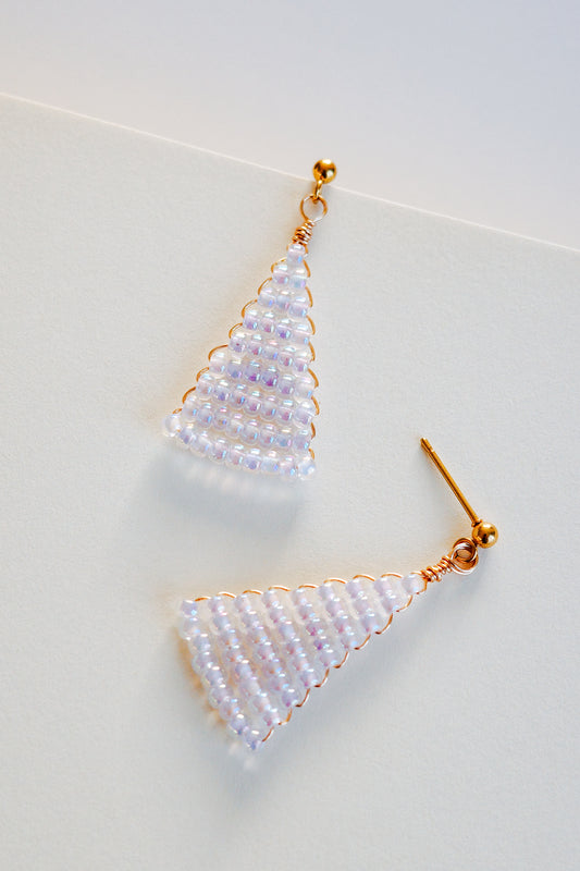 Pearl Glass Statement Earrings