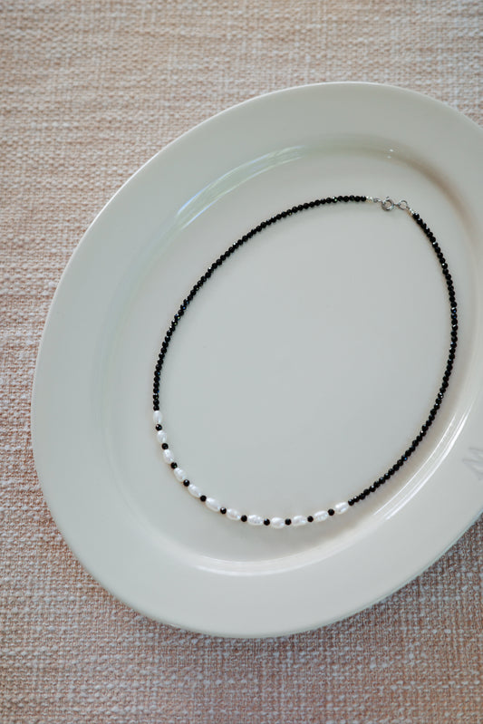 Monochrome Pearl Accent Necklace