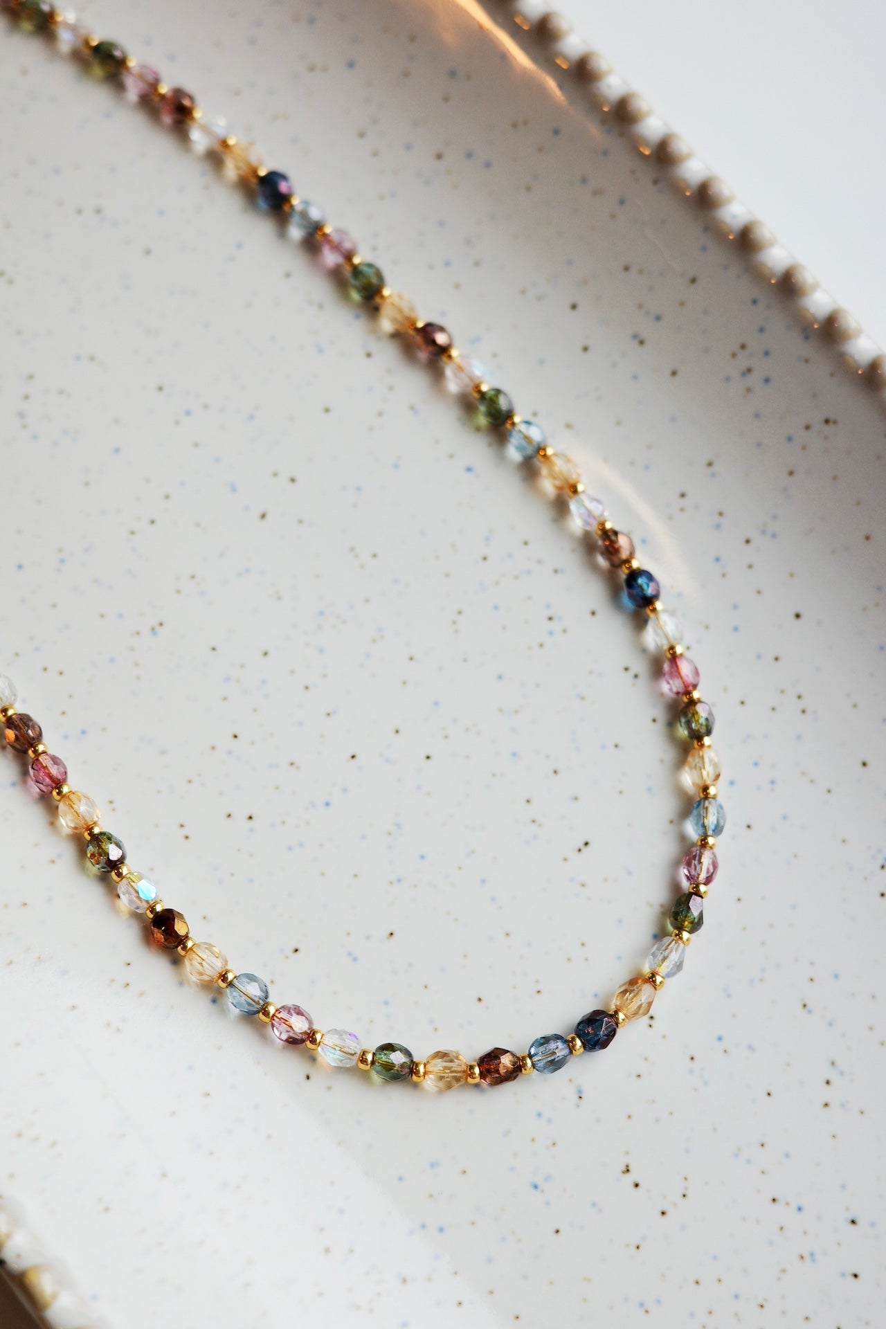 Multicolor Czech Crystal Beaded Necklace