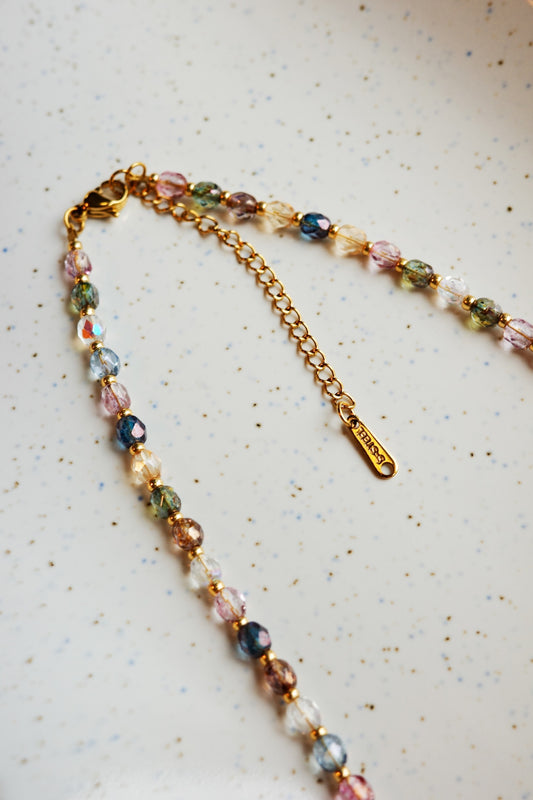 Multicolor Czech Crystal Beaded Necklace