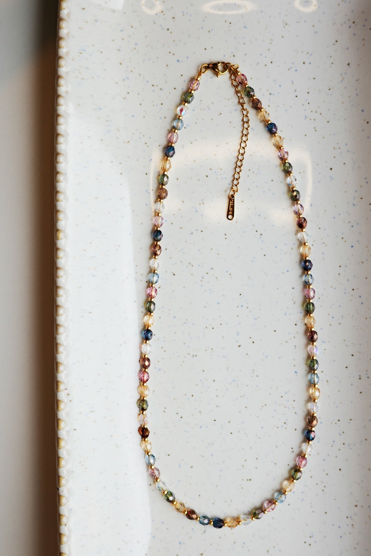 Multicolor Czech Crystal Beaded Necklace
