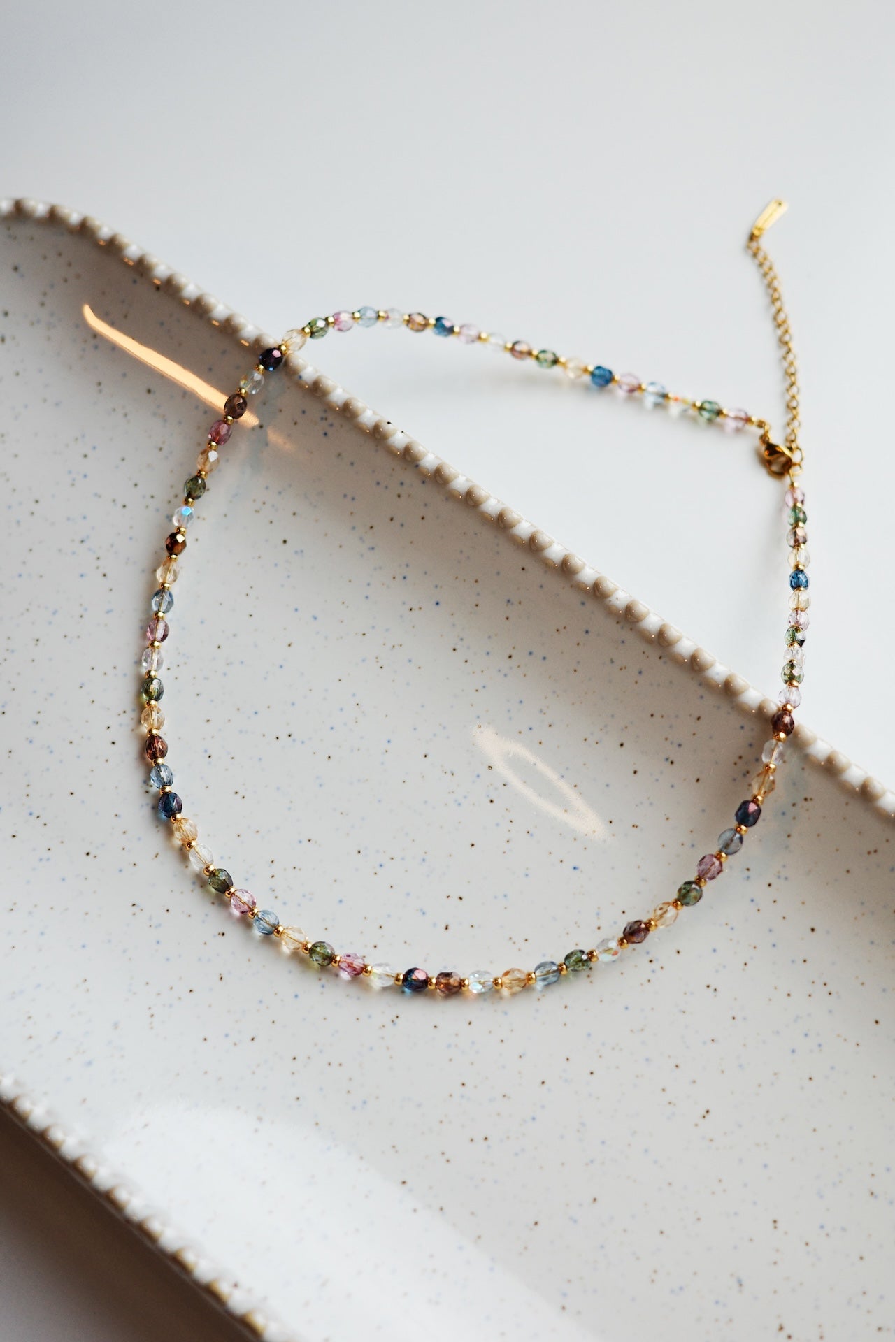 Multicolor Czech Crystal Beaded Necklace