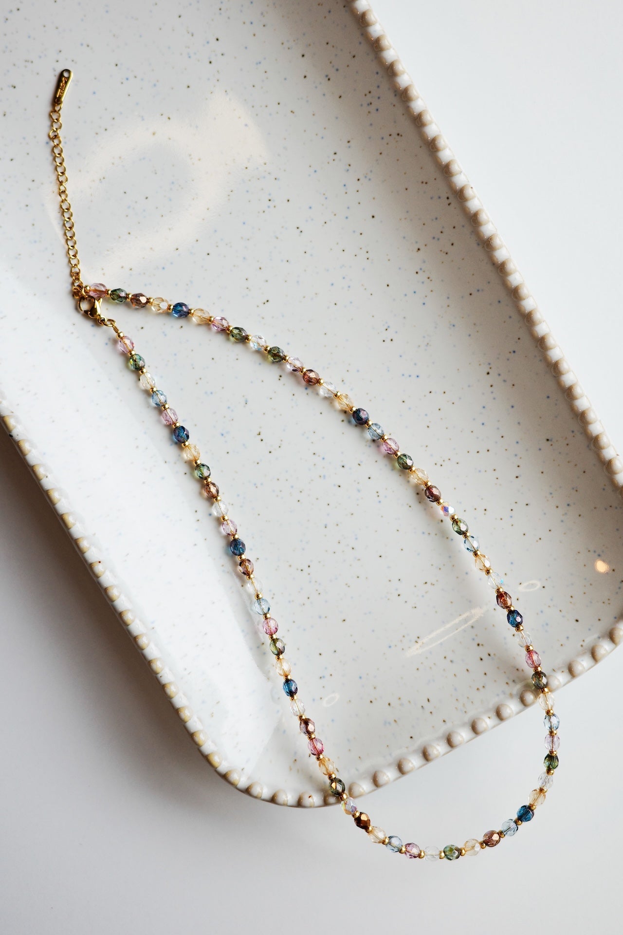 Multicolor Czech Crystal Beaded Necklace