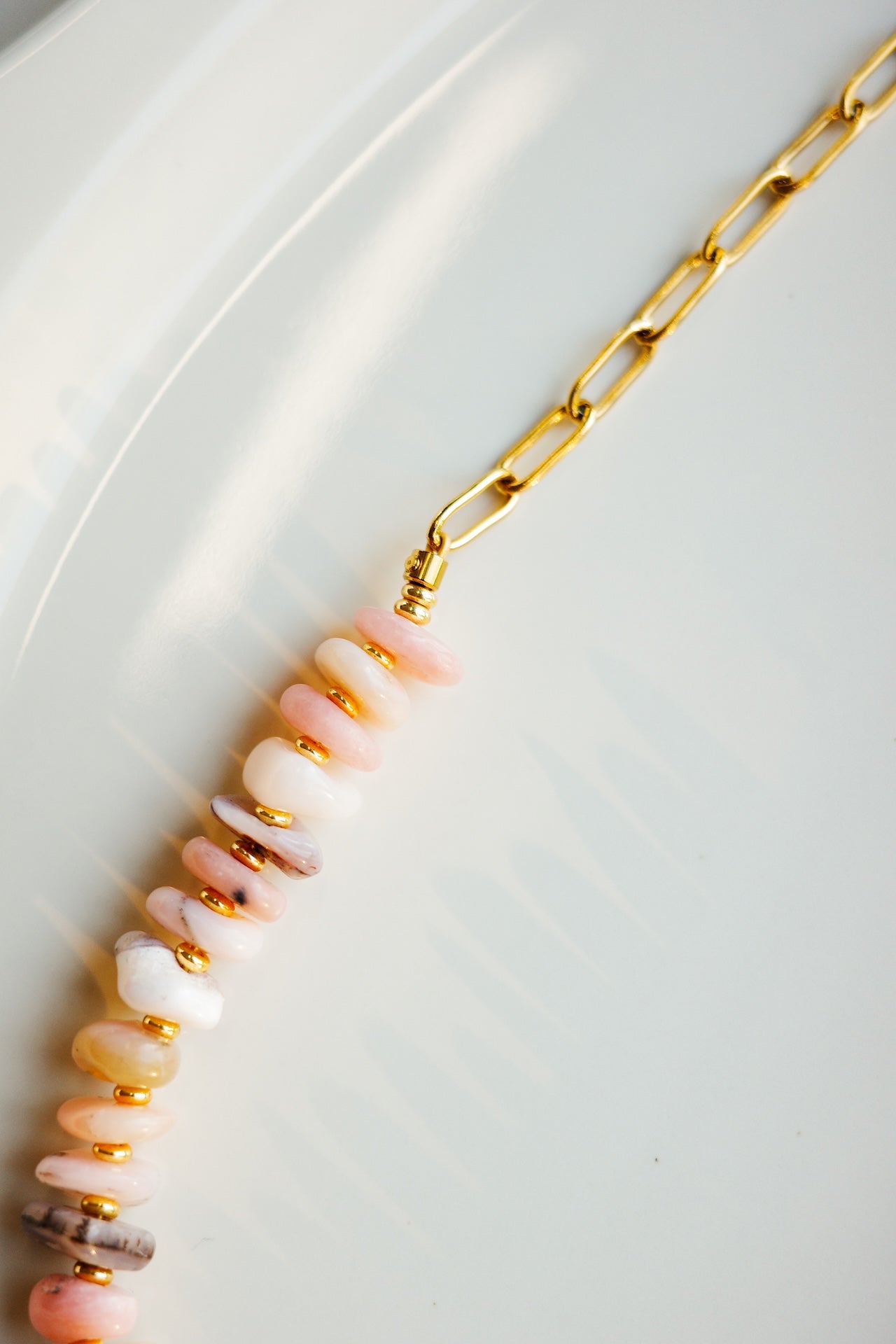 Handmade Pink Gemstone Statement Necklace