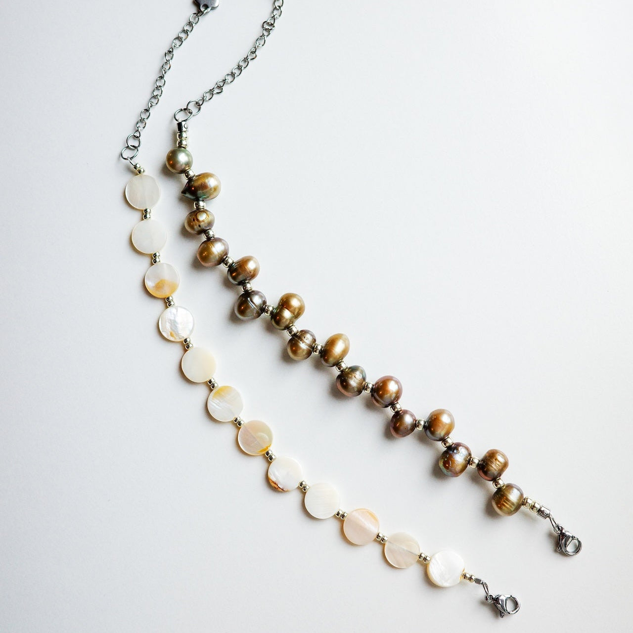 bracelets made with shells and beads 